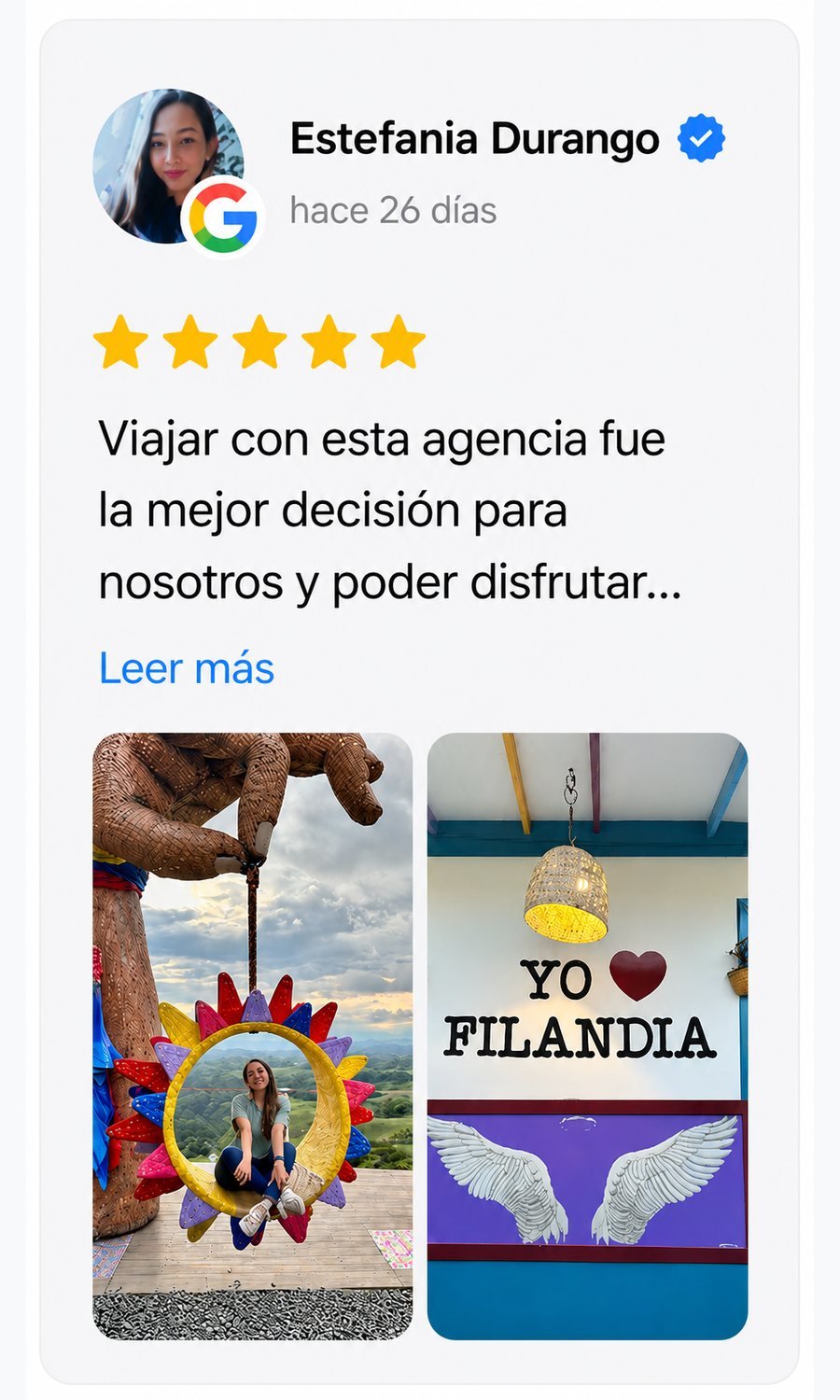 Reseña de Google de Estefanía Durango sobre StartFly